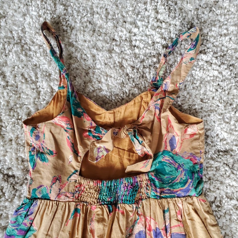 Everything Must Go! Pins and Needles Tan Floral Sundress - Sz S - Picture 6 of 11